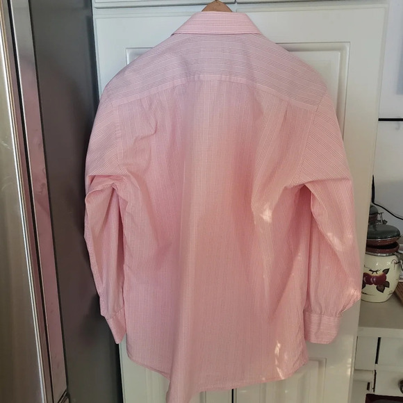 Isaac Mizrahi 16.5 32/33 Check Dress Shirt Flip Cuff - Picture 4 of 8